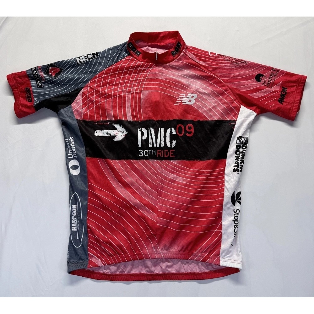 Vomax Aspire Higher Cycling Jersey Men XL Red Quarter Zip PMC 30th Ride Athletic